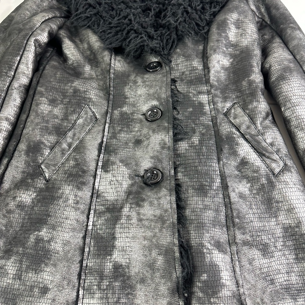 Monoreno Black Metallic Sliver Penny Lane Jacket Size Large - Picture 5 of 8